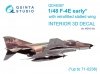 Quinta Studio QD48387 F-4E early with slatted wing 3D-Printed & coloured Interior on decal paper (Meng) 1/48
